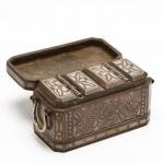 Silver Inlaid Brass Betel Box, Mindanao, Phillipines