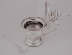 Silver Plated Sugar Pot with Spoon