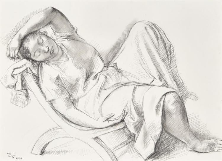 Zuniga, Francisco;  "Joven Descansando", (Young Woman Resting), 1976 (Zuñiga)