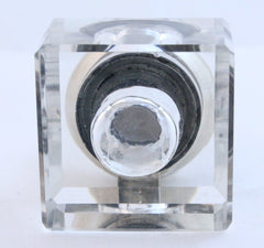 Sterling Silver and cut crystal inkwell