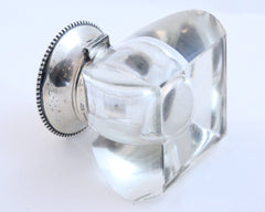 Sterling Silver and cut crystal inkwell