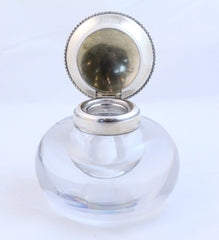 Crystal and sterling silver Inkwell