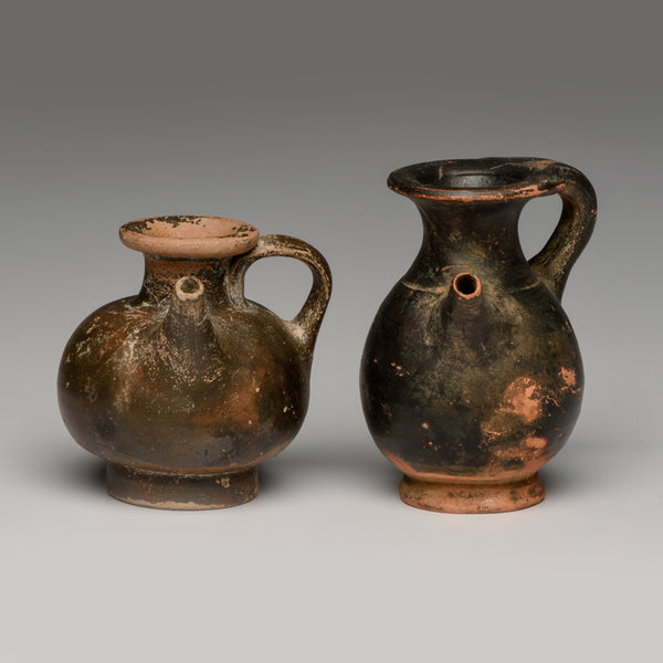 Antiquities, Hellenistic Black Glazed Gutti (baby drinking bottle) (two pieces)