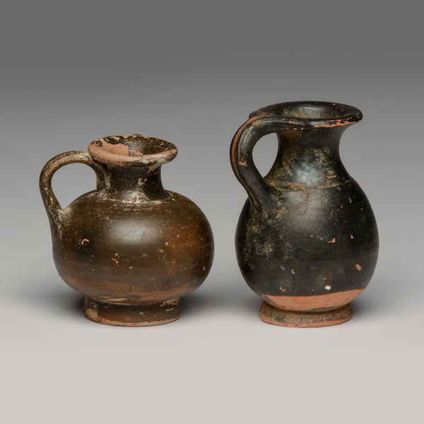 Antiquities, Hellenistic Black Glazed Gutti (baby drinking bottle) (two pieces)