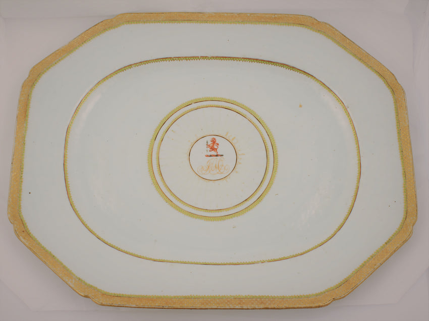 Armorial 19th Century China export platter