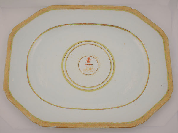 Armorial 19th Century China export platter