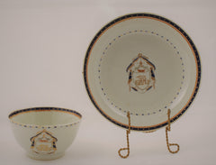 Armorial Chinese Porcelain tea bowl and saucer for the Portuguese Market