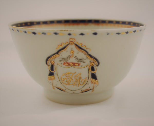 Armorial Chinese Porcelain tea bowl and saucer for the Portuguese Market