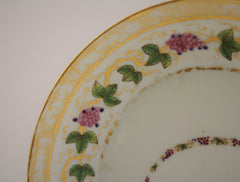 Porcelain Dish Decorated with Vines and Grapes, probably European