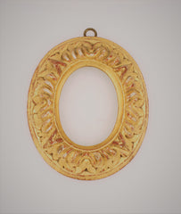 French 18th Century Oval Golden Wood Frame