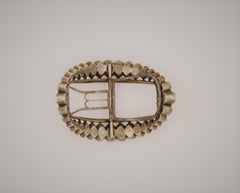 Old Cut Diamond Paste Steel Shoe Buckle, 18th Century France