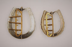 Shoe Buckles, two similar