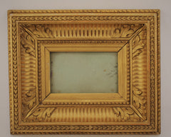 Tiny gold "Canaux" stylle Oak Carved Wood Frame, French 19th Century