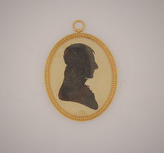 French Oval Frame with Shadow Silhouette