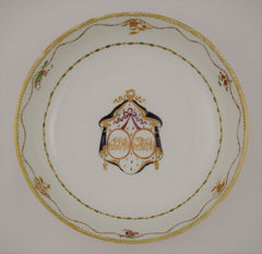 Chinese Export  Armorial "Marriage" Design Saucer