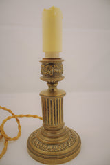 Antique Candle Stands Transformed into Tiny Lamps, Pair