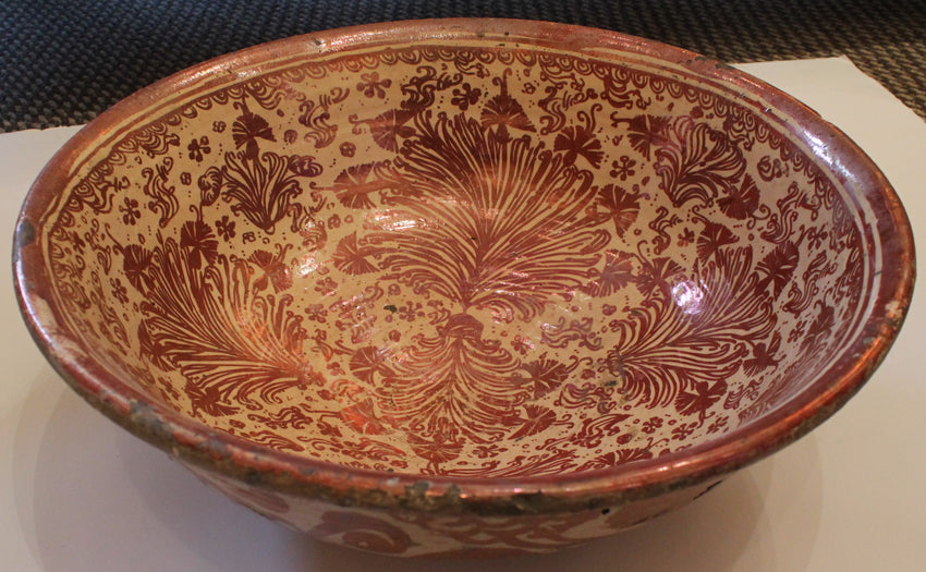 Large Ceramic decorated bowl