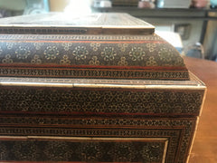 Micro Mosaic Geometric Sadeli Craft Box, Museum Quality