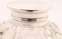 English Crystal Inkwell with Sterling silver cap