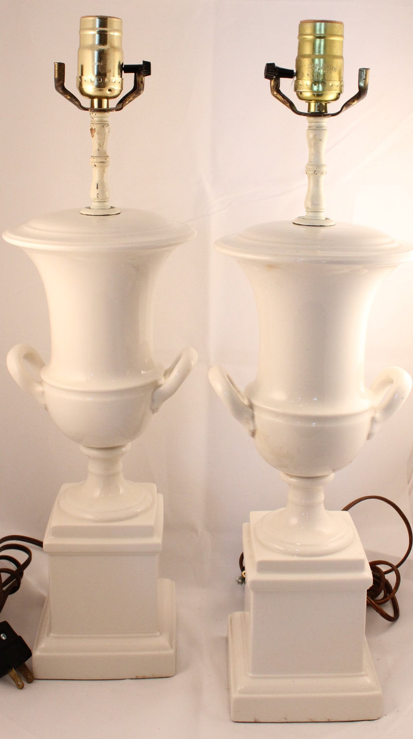 Porcelain Lamps, pair