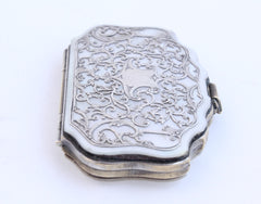 Mother of Pearl and Silver Plated Designs Coin Purse