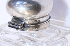 Sterling Silver and Crystal Inkwell