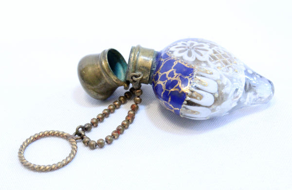 Miniature heart shaped perfume bottle