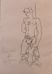 Cocteau, Jean; Homo Erotic Print Querelle, signed to Lionel Aucoin