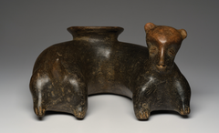 Jalisco Blackware Curled Dog, Ca. 100 B.C. - 250 A.D.