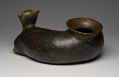 Jalisco Blackware Curled Dog, Ca. 100 B.C. - 250 A.D.