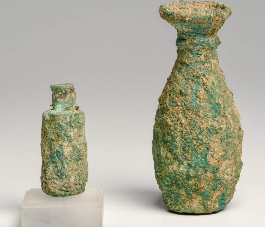 Encrusted Bronze Vessels Ca. 6th-4th century B.C. (set of 2)