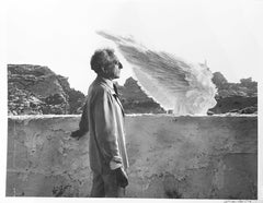 Cocteau,  Jean; Original Photo of with Sphinx by Lucien Clergue, Les Baux en Provence, 1959