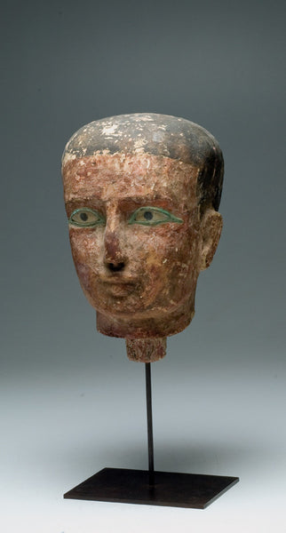 Egyptian Style Wood Head