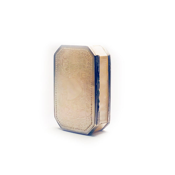 19th Century French Mother of Pearl and Sterling Silver Snuff/Trinket Box