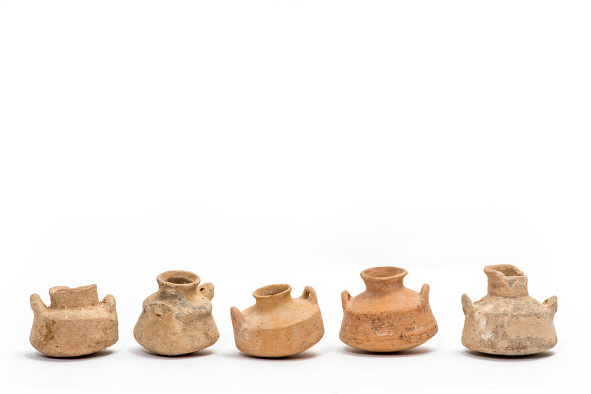 Holy Land Squat Pottery Vessels (set of 5)