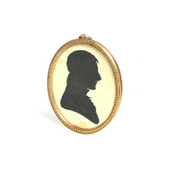 French Oval Frame with Shadow Silhouette