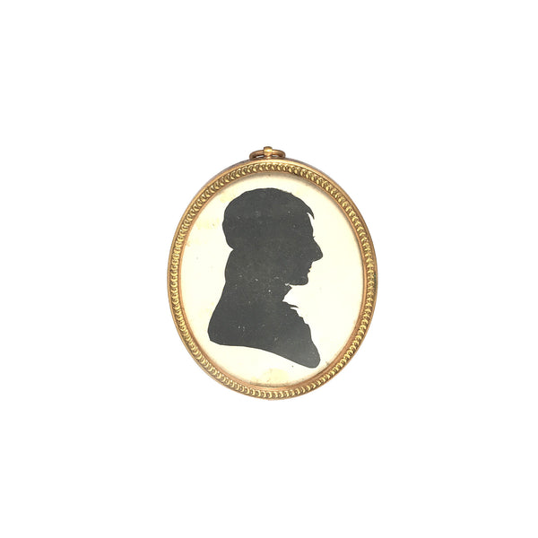 French Oval Frame with Shadow Silhouette