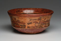 Maya Copador Polychrome Decorated Bowl, Ca. 500-800 A.D.