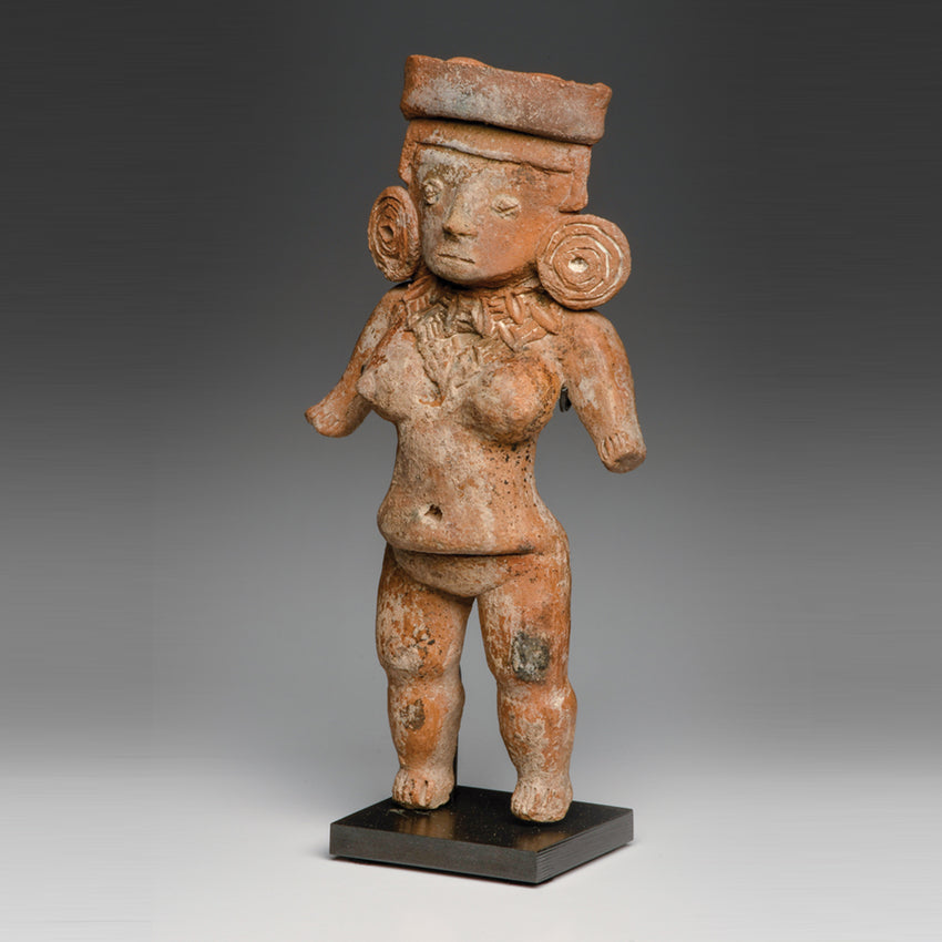 Mexico Pre-Columbian Michoacan Pretty Lady with Concentric Ear Spools