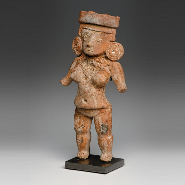 Mexico Pre-Columbian Michoacan Pretty Lady with Concentric Ear Spools