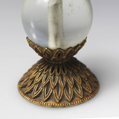 Antique Qing Dynasty Clear Peking Glass Hat Finial or Knob