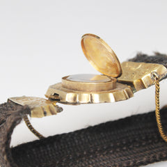 Mourning Hair Locket Bracelet 14k Gold