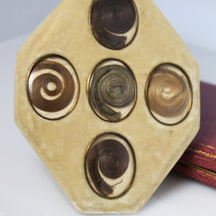 Victorian Mourning Hair Lockets in a Velvet setting and a Leather Case