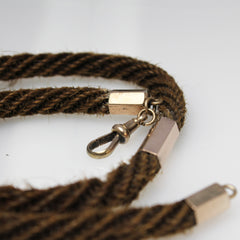 Mourning Hair Necklace with 14K gold clasps